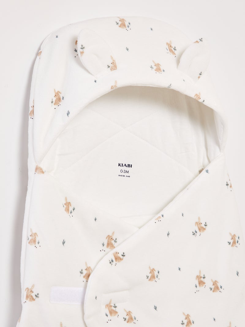 Saquito de bebé estampado BLANCO - Kiabi