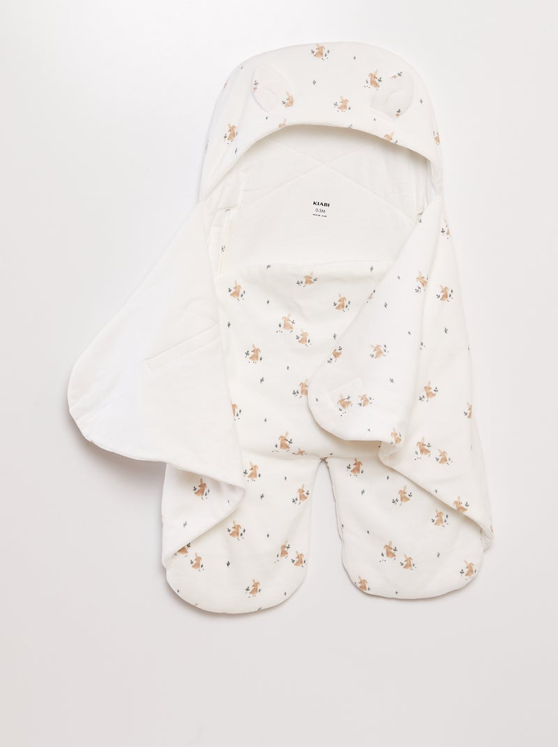 Saquito de bebé estampado BLANCO - Kiabi
