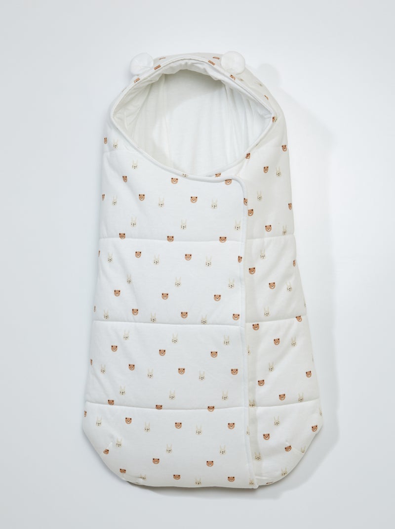 Saquito estampado para bebé Saquito de paseo BLANCO - Kiabi