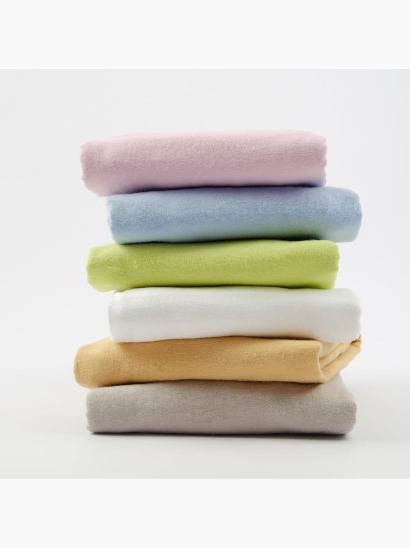 S?bana bajera de algod?n de 57 hilos con tejido de franela TOUDOUX Marr?n caramelo - Kiabi