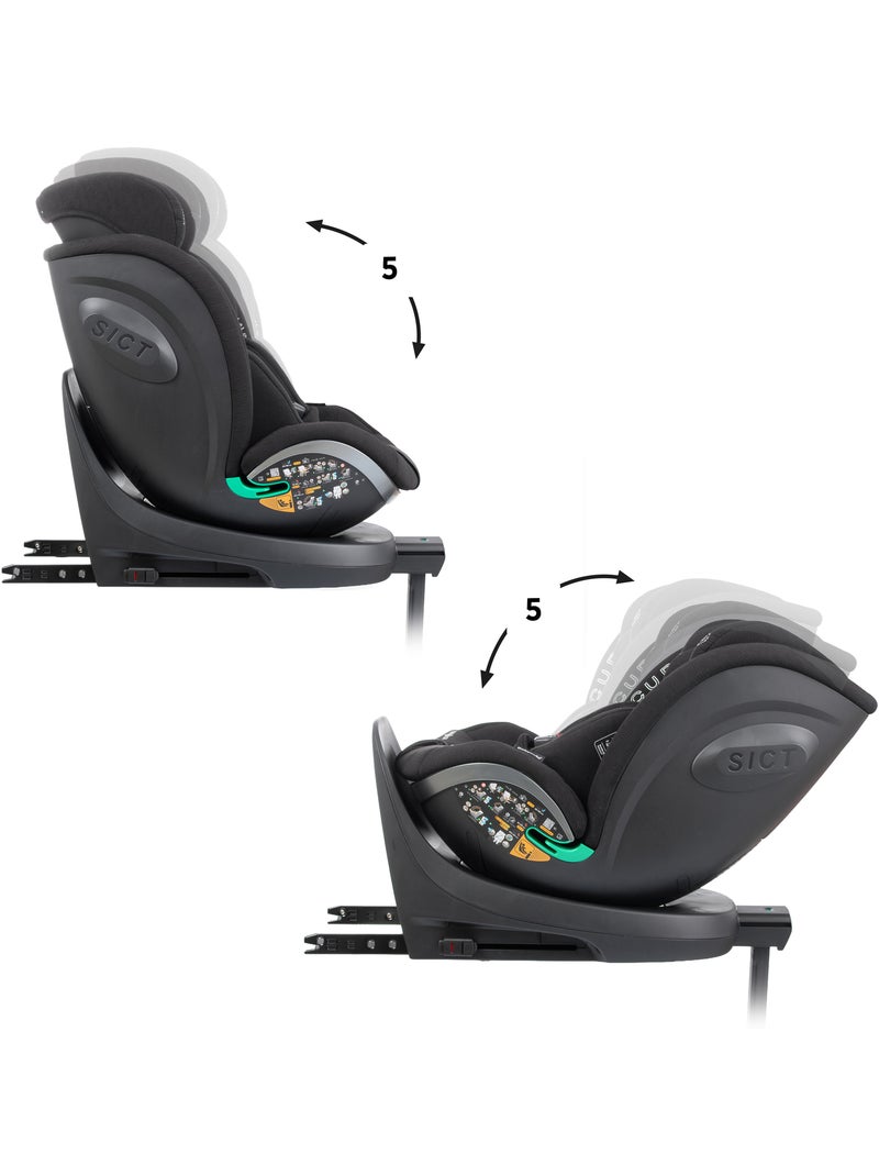 Scudda I-Size Isofix Rotatoria 40-150 cm Babyauto - COAL Negro - Kiabi