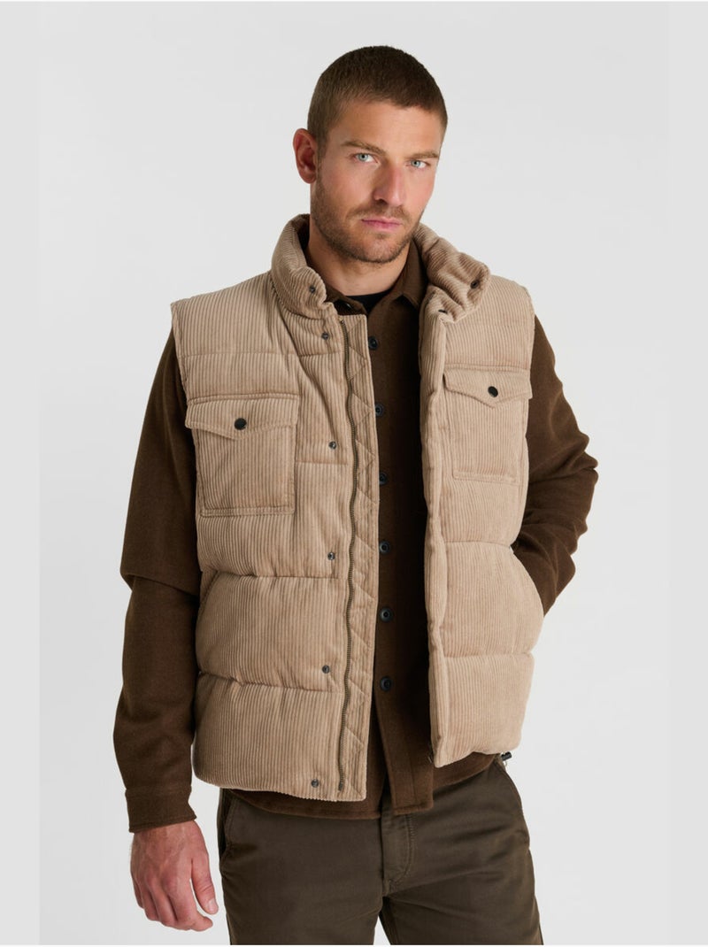 Sely chaqueta de plumas sin mangas Beige - Kiabi