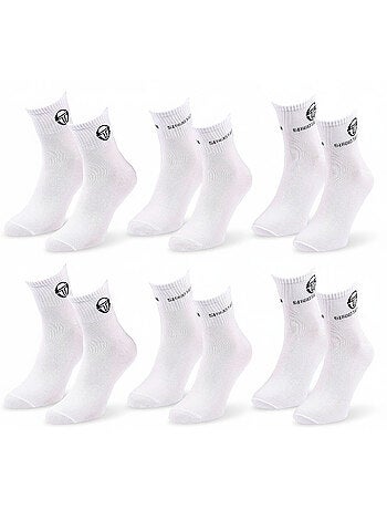 Sergio Tacchini Pack Calcetines Cortos Mujer Quarter Lote de 6