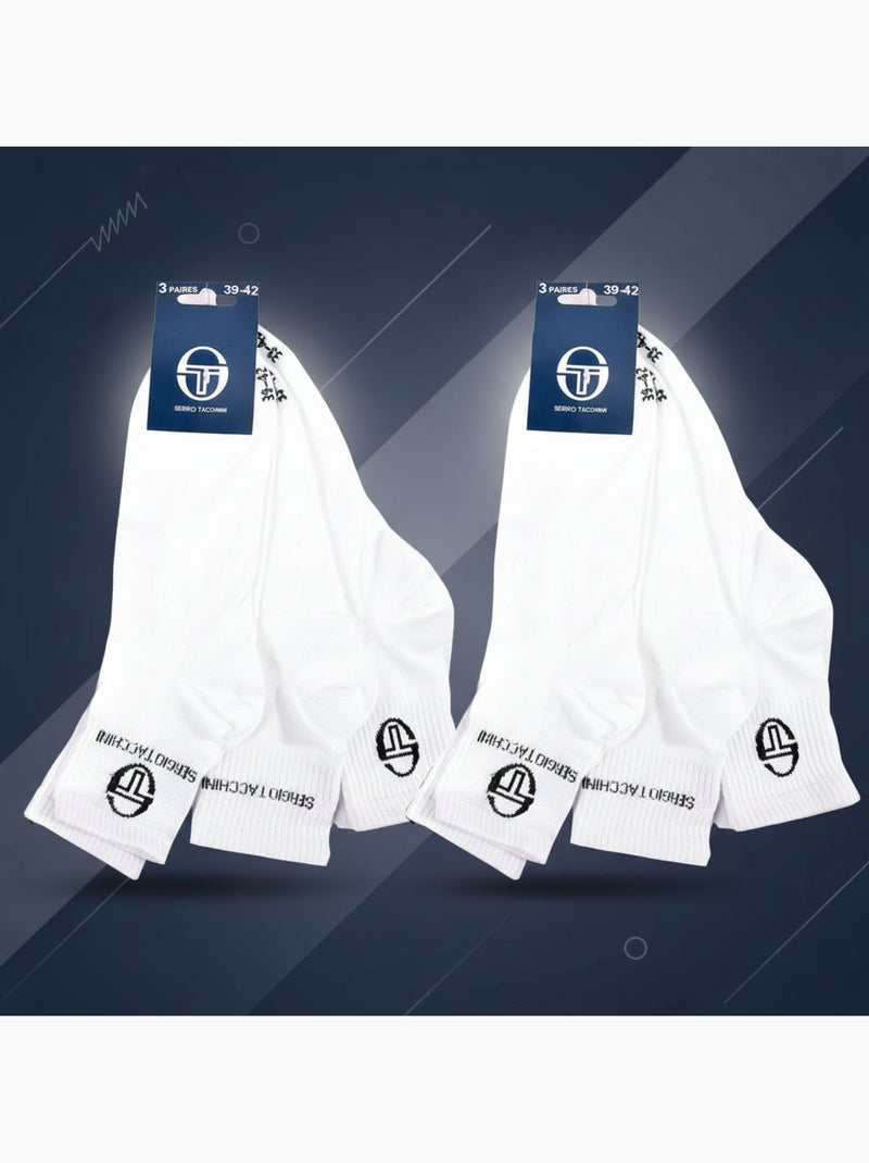 Sergio Tacchini Pack Calcetines Cortos Mujer Quarter Lote de 6 Blanco - Kiabi