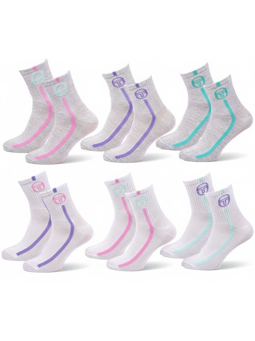 Sergio Tacchini Pack Calcetines Cortos Mujer Quarter Lote de 6 - Kiabi