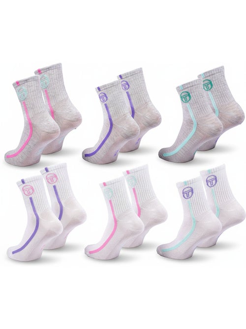 Sergio Tacchini Pack Calcetines Cortos Mujer Quarter Lote de 6 - Kiabi