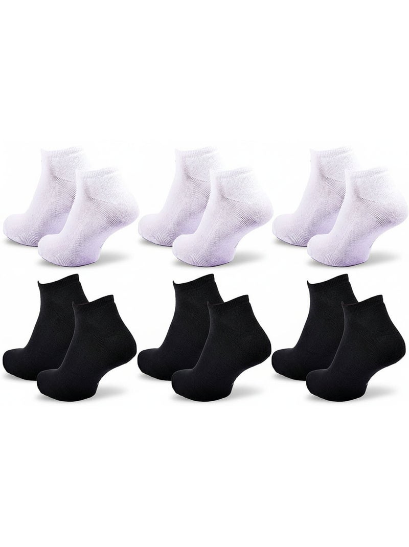 Sergio Tacchini Pack Calcetines Cortos Mujer Quarter Lote de 6 Negro Blanco - Kiabi