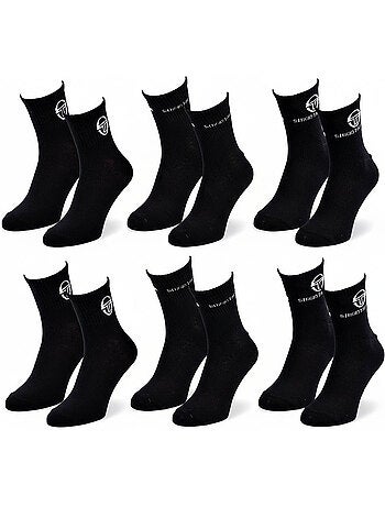 Sergio Tacchini Pack Calcetines Cortos Mujer Quarter Lote de 6