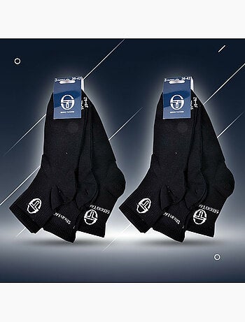 Sergio Tacchini Pack Calcetines Cortos Mujer Quarter Lote de 6