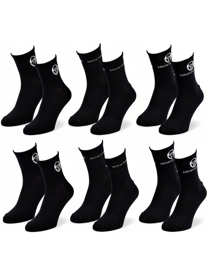 Sergio Tacchini Pack Calcetines Cortos Mujer Quarter Lote de 6 Negro - Kiabi