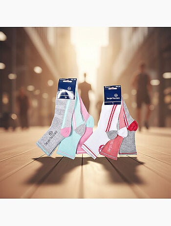 Sergio Tacchini Pack Calcetines cortos para niña Quarter Lote de 6