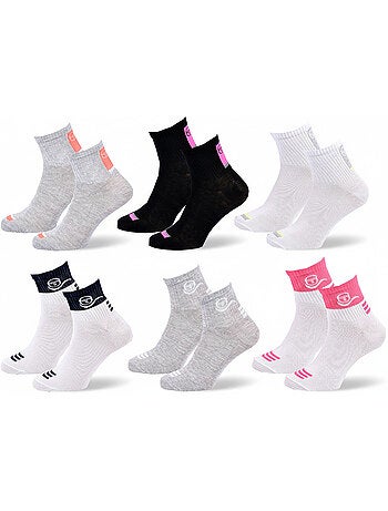 Sergio Tacchini Pack Calcetines cortos para niña Quarter Lote de 6