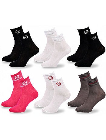 Sergio Tacchini Pack Calcetines cortos para niña Quarter Lote de 6