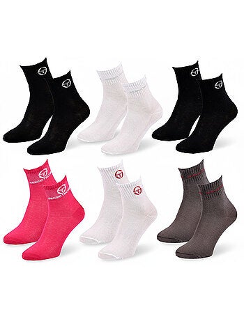 Sergio Tacchini Pack Calcetines cortos para niña Quarter Lote de 6