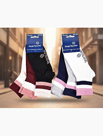Sergio Tacchini Pack Calcetines cortos para niña Quarter Lote de 6