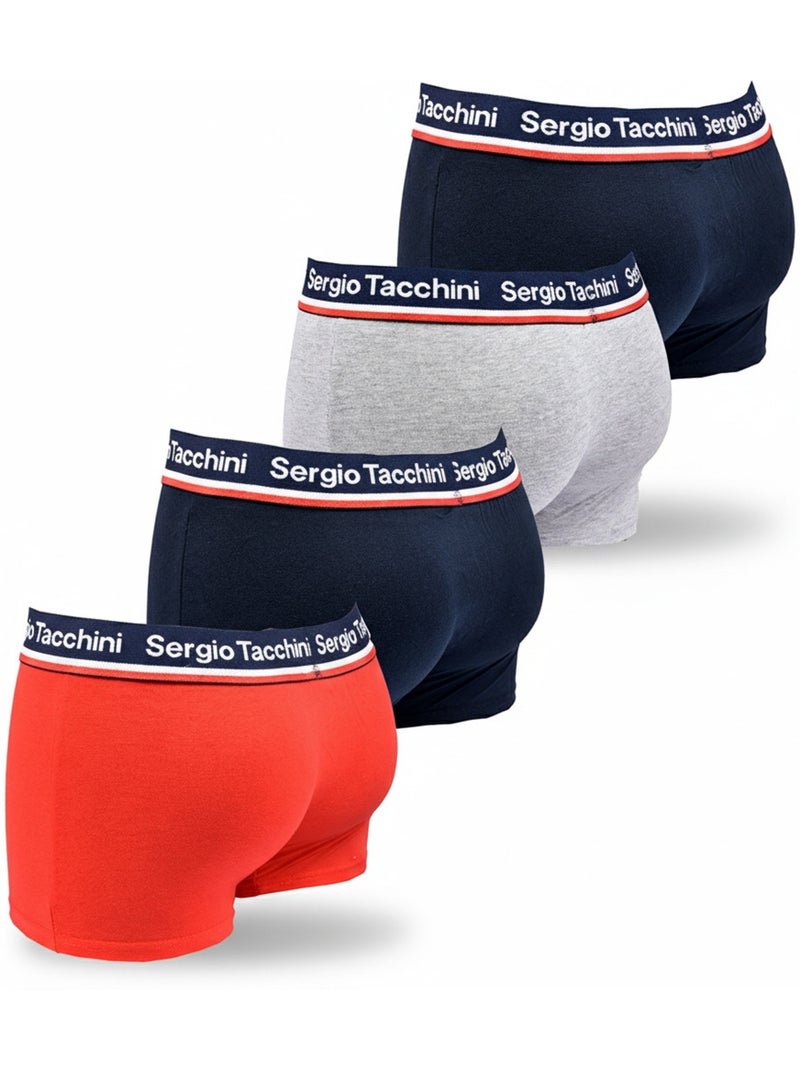 Sergio Tacchini Pack de 4 Boxers Hombre Azul marino - Kiabi