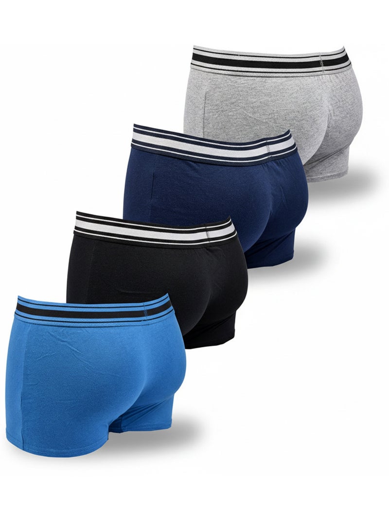 Sergio Tacchini Pack de 4 Boxers Hombre Gris azul - Kiabi