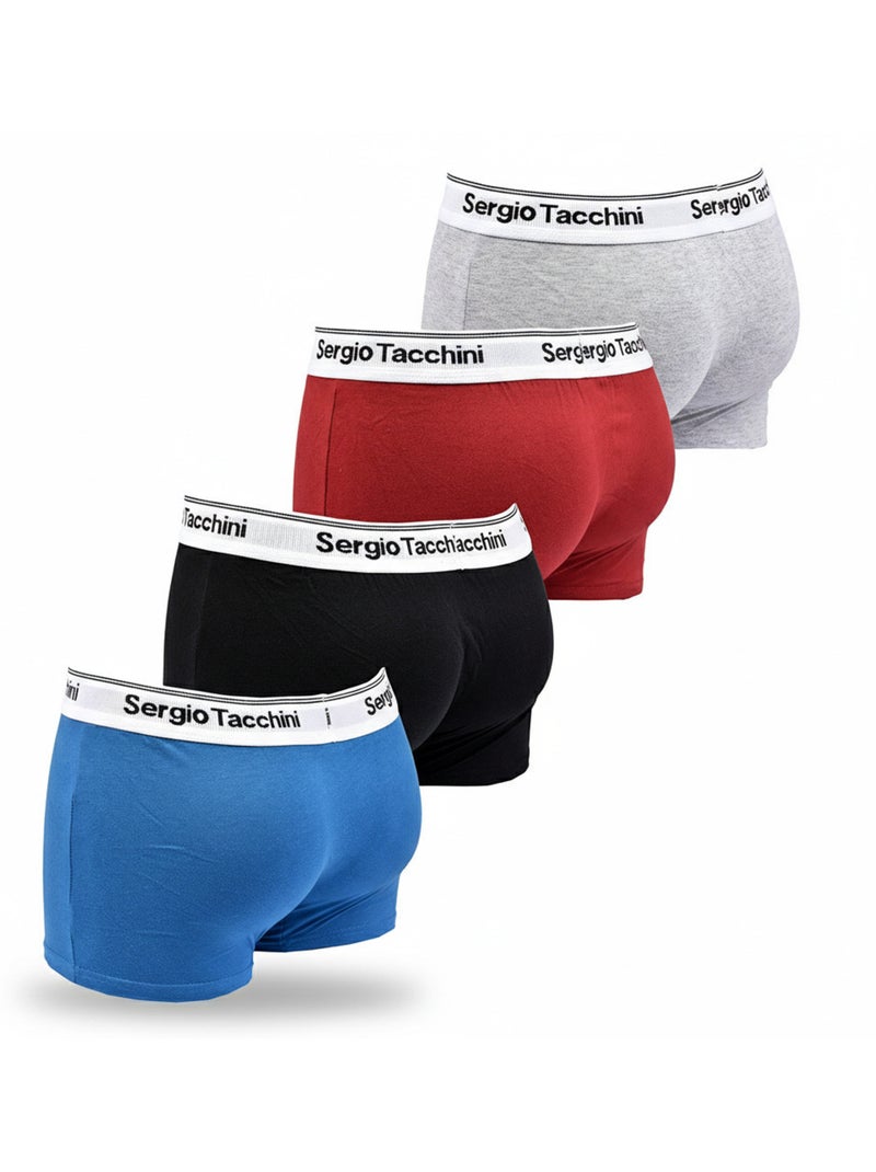 Sergio Tacchini Pack de 4 Boxers Hombre Gris rojo - Kiabi