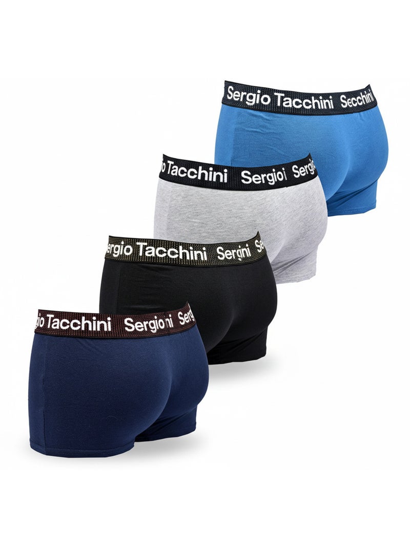 Sergio Tacchini Pack de boxers para hombre Lote de 4 Azul gris - Kiabi