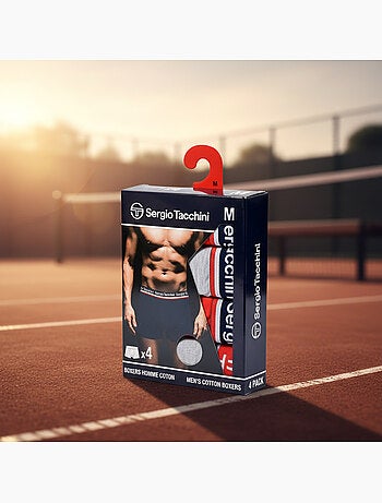 Sergio Tacchini Pack de boxers para hombre Lote de 4