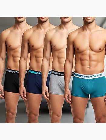 Sergio Tacchini Pack de boxers para hombre Lote de 4