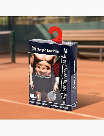 Sergio Tacchini Pack de boxers para hombre Lote de 4