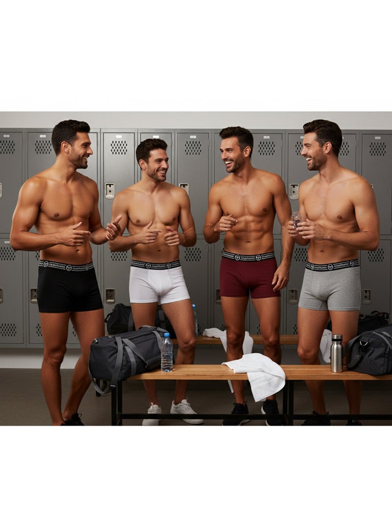 Sergio Tacchini Pack de boxers para hombre Lote de 4 Negro Blanco - Kiabi