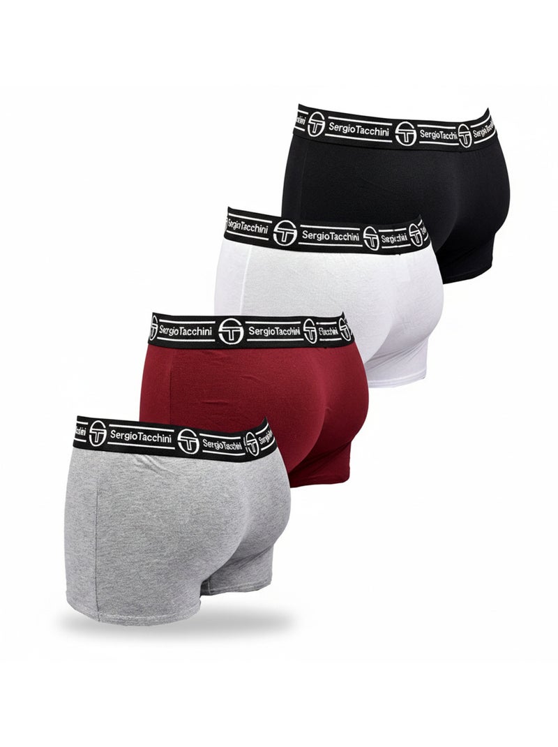 Sergio Tacchini Pack de boxers para hombre Lote de 4 Negro Blanco - Kiabi