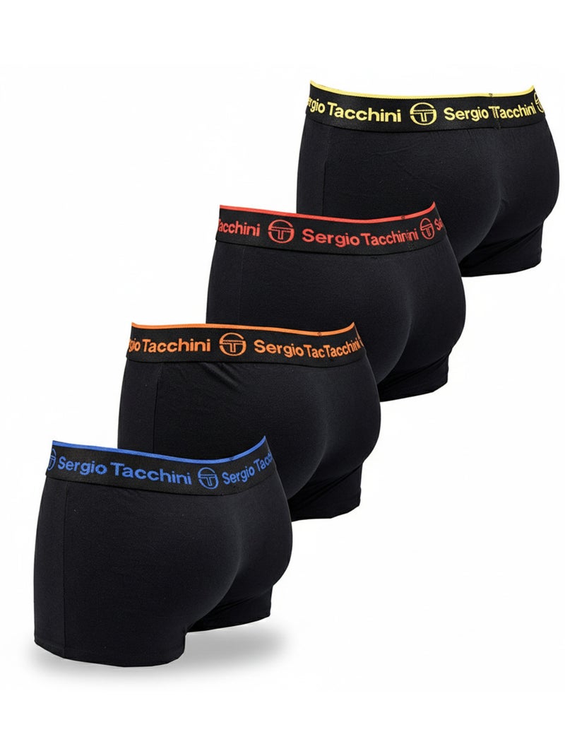 Sergio Tacchini Pack de boxers para hombre Lote de 4 Negro Multicolor - Kiabi