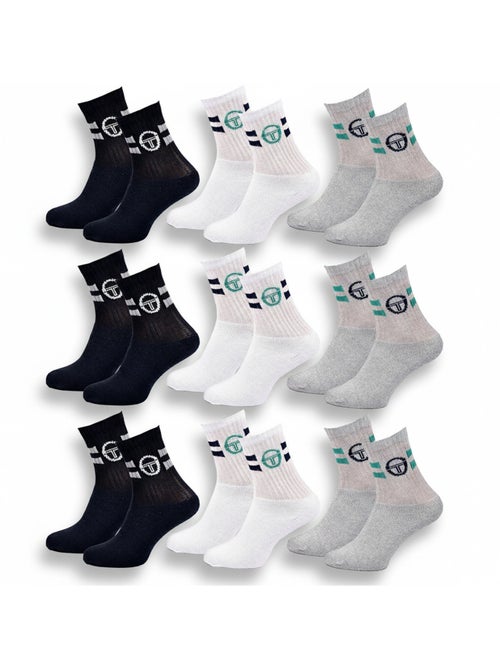 Sergio Tacchini Pack de calcetines para niños Tennis Crew Lote de 9 pares - Kiabi