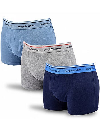 Sergio Tacchini Pack de calzoncillos bóxers para hombre Lote de 3