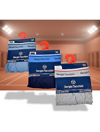 Sergio Tacchini Pack de calzoncillos bóxers para hombre Lote de 3