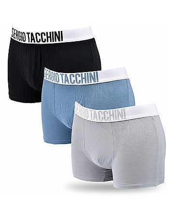 Sergio Tacchini Pack de calzoncillos bóxers para hombre Lote de 3
