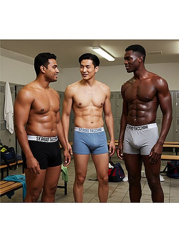 Sergio Tacchini Pack de calzoncillos bóxers para hombre Lote de 3