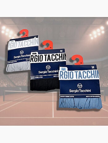 Sergio Tacchini Pack de calzoncillos bóxers para hombre Lote de 3