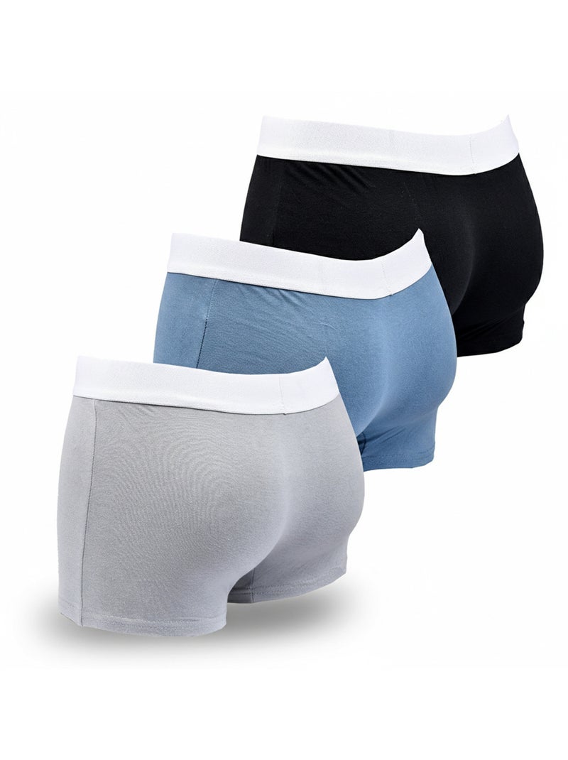 Sergio Tacchini Pack de calzoncillos bóxers para hombre Lote de 3 Negro Azul - Kiabi