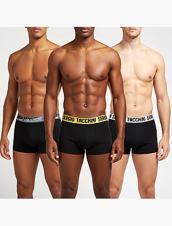 Sergio Tacchini Pack de calzoncillos bóxers para hombre Lote de 3