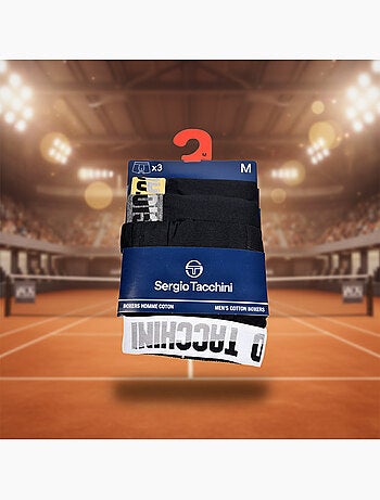 Sergio Tacchini Pack de calzoncillos bóxers para hombre Lote de 3