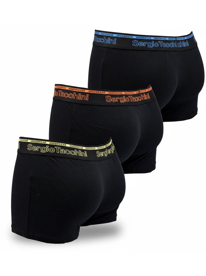 Sergio Tacchini Pack de calzoncillos bóxers para hombre Lote de 3 Negro - Kiabi