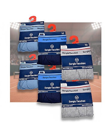 Sergio Tacchini Pack de calzoncillos bóxers para hombre Lote de 6
