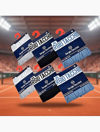 Sergio Tacchini Pack de calzoncillos bóxers para hombre Lote de 6
