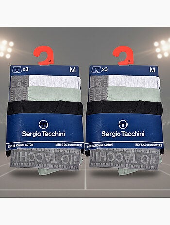 Sergio Tacchini Pack de calzoncillos bóxers para hombre Lote de 6
