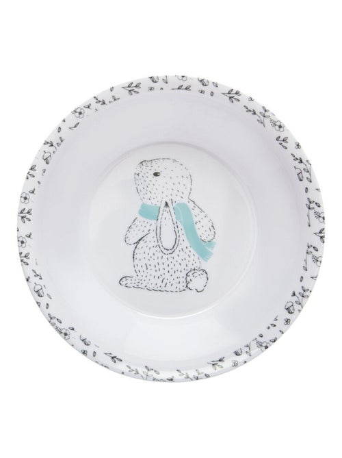 Servicio de comida para bebé en melamina Thermobaby, conejitos, motivos, 2 platos - Kiabi