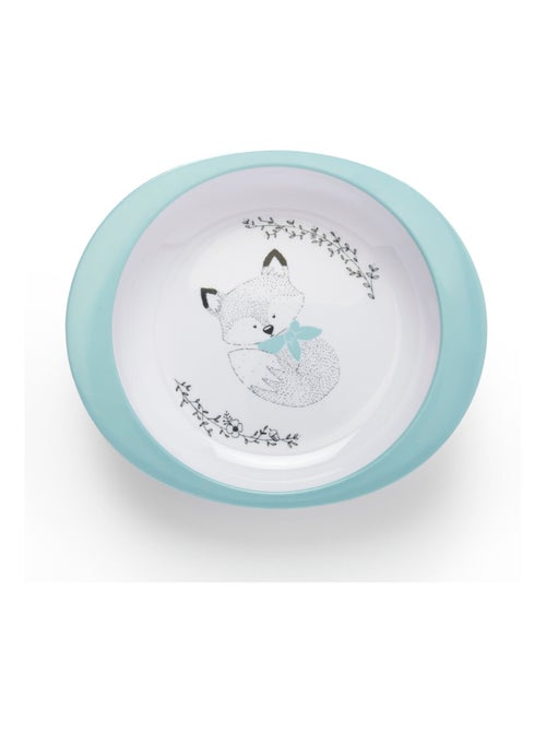 Servicio de comida para bebé en melamina Thermobaby, conejitos, motivos, 2 platos - Kiabi