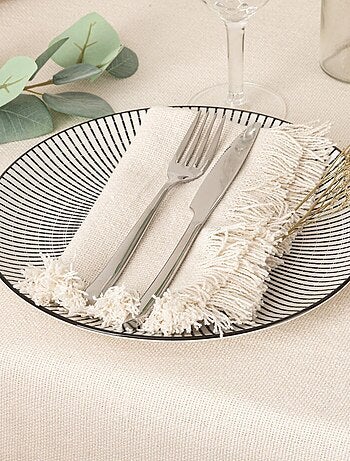 Servilleta de mesa con flecos x 2