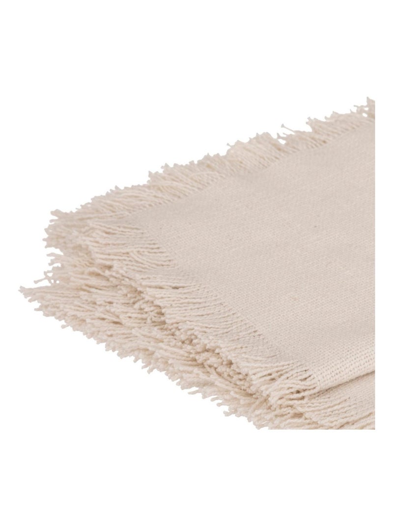Servilleta de mesa con flecos x 2 Blanco - Kiabi