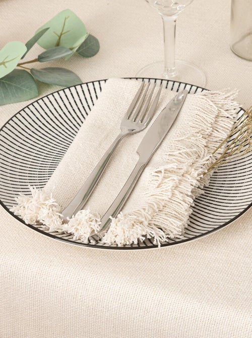 Servilleta de mesa con flecos x 2 - Kiabi