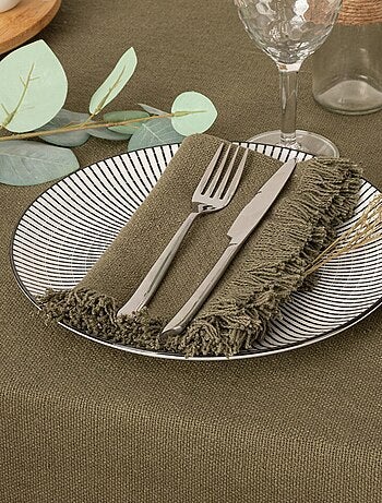 Servilleta de mesa con flecos x 2