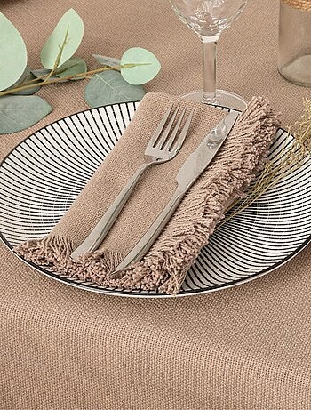 Servilleta de mesa con flecos x 2