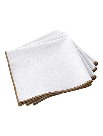 Servilleta de mesa lisa con ribete